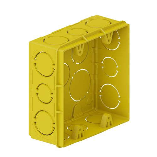 Imagem Produto CAIXA DERIVACAO PVC P/PAREDE 4X4 FUNDO FIXO AMARELA - TIGRE