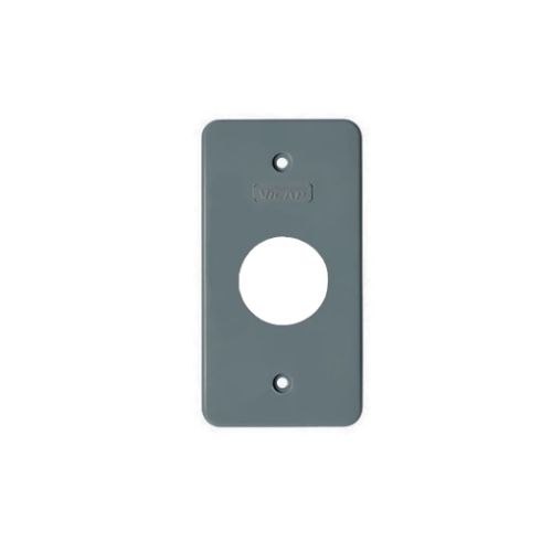 Imagem Produto TAMPA P/CONDULETE PVC 1 POSICAO REDONDO CINZA P/CAIXA GRANDE - VICAP