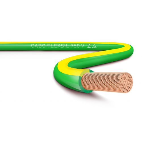 Imagem Produto CABO FLEXIVEL COBRE PVC 70G 750V 1X10MM VERDE/AMARELO - SIL