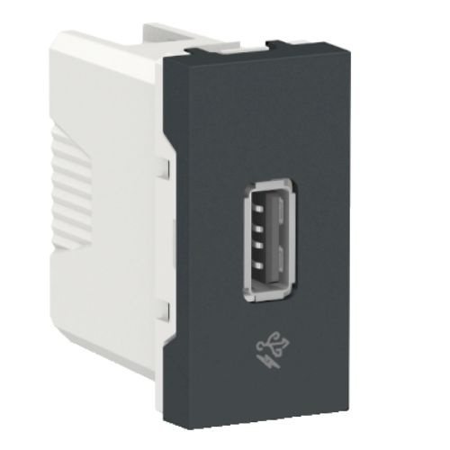 Imagem Produto MODULO TOMADA USB 1A BIVOLT GRAFITE ORION - SCHNEIDER