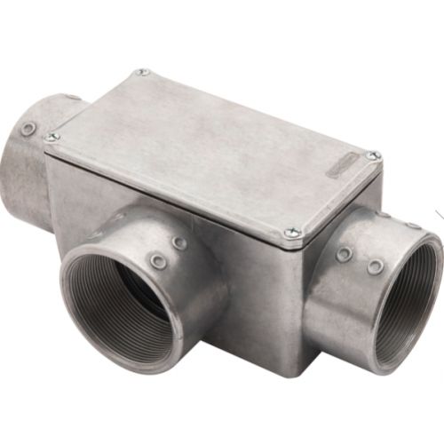 Imagem Produto CONDULETE ALUMINIO TIPO T 2 1/2 COM TAMPA SEM PINTURA COM ROSCA - TRAMONTINA