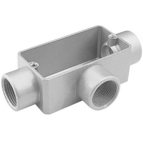 Imagem Produto CONDULETE ALUMINIO TIPO T 4 COM TAMPA SEM PINTURA COM ROSCA - TRAMONTINA