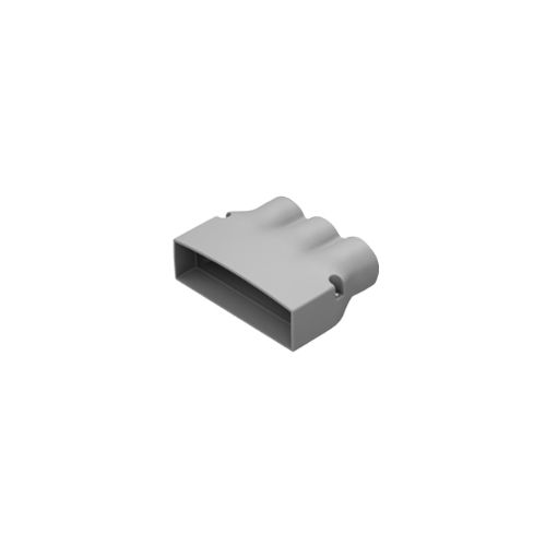Imagem Produto ADAPTADOR CANALETA ALUMINIO 45MM P/ ELETRODUTO 2X3/4" CINZA TEXTURIZADA - DUTOTEC