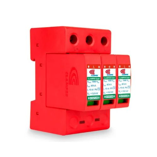 Imagem Produto DISPOSITIVO DE PROTECAO CONTRA SURTOS DIN 15KA 275V VERMELHO - CLAMPER