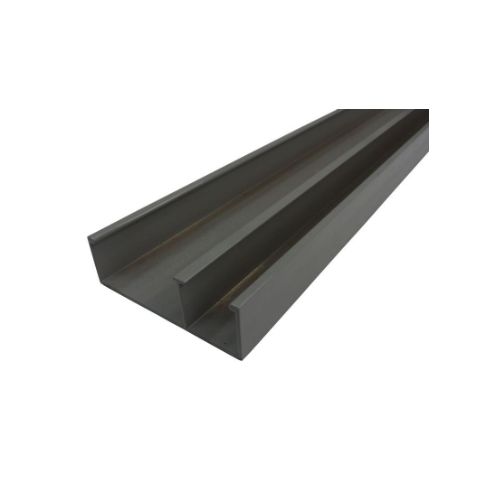 Imagem Produto CANALETA ALUMINIO DUPLA TIPO D 73X25X3000MM CINZA TEXTURIZADO (SEM TAMPA) - DUTOTEC