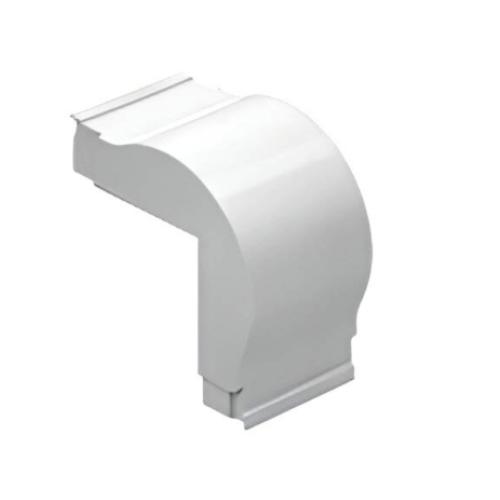 Imagem Produto CURVA P/CANALETA ALUMINIO VERTICAL EXTERNO 90G 30X25MM PLANA R30 BRANCA - DUTOTEC