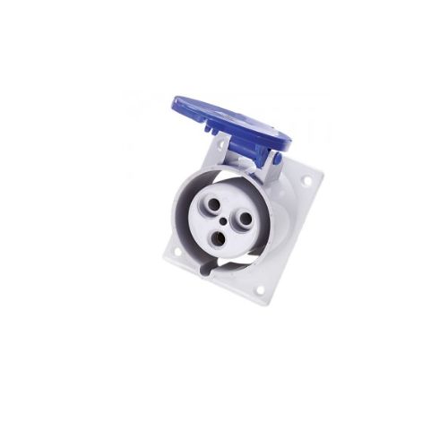 Imagem Produto TOMADA BLINDADA EMBUTIR 3 POLOS 32A 200/250V 6HORAS AZUL IP44 - HJ