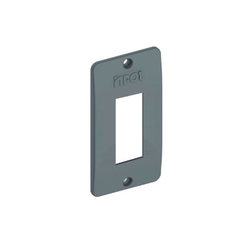 Imagem Produto TAMPA P/CONDULETE PVC 1 ESPACO RETANGULAR CINZA P/CAIXA PEQUENA - INPOL