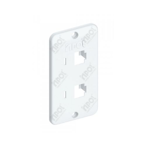 Imagem Produto TAMPA P/CONDULETE PVC 2 ESPACOS RJ45 BRANCA P/CAIXA PEQUENA - INPOL