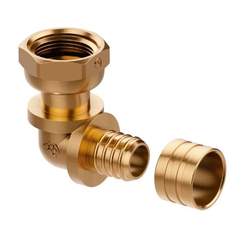 Imagem Produto JOELHO ROSCA MOVEL METALICO PEX DN20X3/4 C/ANEL DESLIZANTE - TIGRE