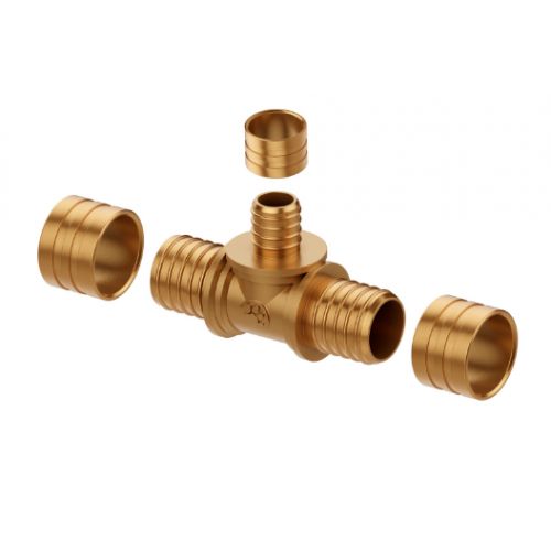 Imagem Produto TE REDUCAO METALICO PEX DN16X20X16 C/ANEL DESLIZANTE - TIGRE