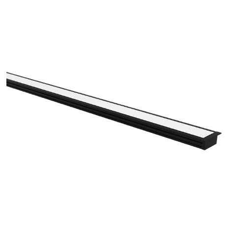 Imagem Produto PERFIL PARA FITA LED EMBUTIR PRETO 9X24MM (1MT) - TASCHIBRA