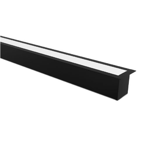 Imagem Produto PERFIL PARA FITA LED EMBUTIR PRETO 28X35MM (1MT) - TASCHIBRA