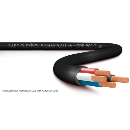 Imagem Produto CABO PP COBRE PVC 70G 500V 5X1 PRETO VIAS COLORIDAS - SIL