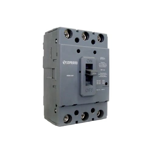Imagem Produto DISJUNTOR CAIXA MOLDADA 3 POLOS 100A 22KA EM 220V (COM BORNE) - SOPRANO