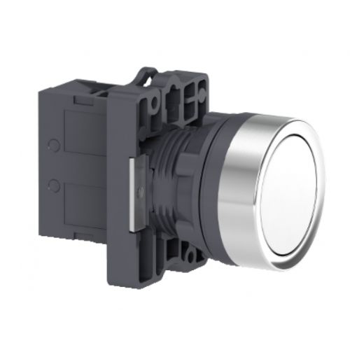 Imagem Produto BOTAO PLASTICO IMPULSO FACEADO 22,5 BRANCO REDONDO 1NA - SCHNEIDER INDUSTRIAL