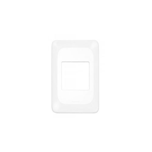 Imagem Produto PLACA 4X2 COM 2 ESPACOS HORIZONTAL BRANCA COM SUPORTE POP - PIAL