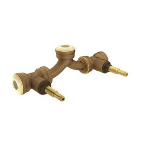 Imagem Produto BASE MISTURADOR PARA CHUVEIRO E BANHEIRA ENTRADA HORIZONTAL 3/4DN20X1/2-C PARA CPVC 22MM - DECA