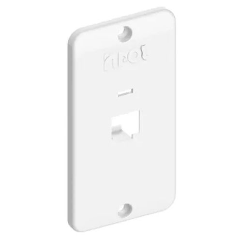 Imagem Produto TAMPA P/CONDULETE PVC 1 ESPACO RJ45 BRANCO P/CAIXA GRANDE - INPOL