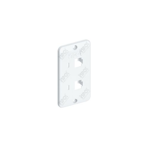Imagem Produto TAMPA P/CONDULETE PVC 2 ESPACOS RJ45 BRANCO P/CAIXA GRANDE - INPOL