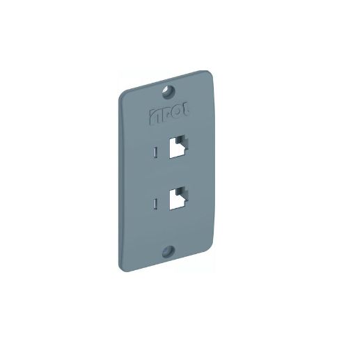 Imagem Produto TAMPA P/CONDULETE PVC 2 ESPACOS RJ45 CINZA P/CAIXA GRANDE - INPOL