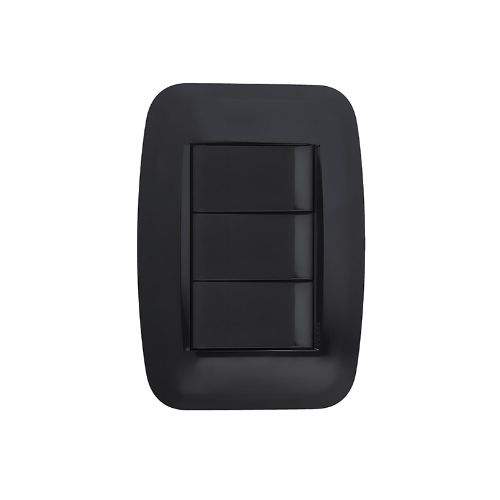 Imagem Produto PLACA 4X2 CEGA PRETA COM SUPORTE 50000 - PEZZI