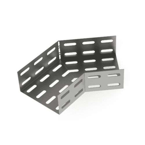 Imagem Produto CURVA P/ELETROCALHA INOX PERFURADA HORIZONTAL 45G 25X5CM CHAPA 16