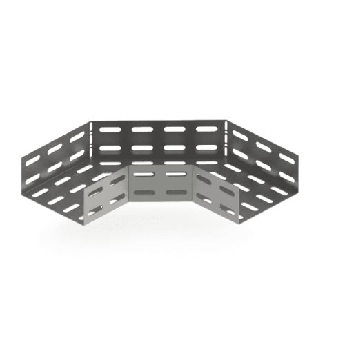 Imagem Produto CURVA P/ELETROCALHA INOX PERFURADA HORIZONTAL 90G 25X5CM CHAPA 18