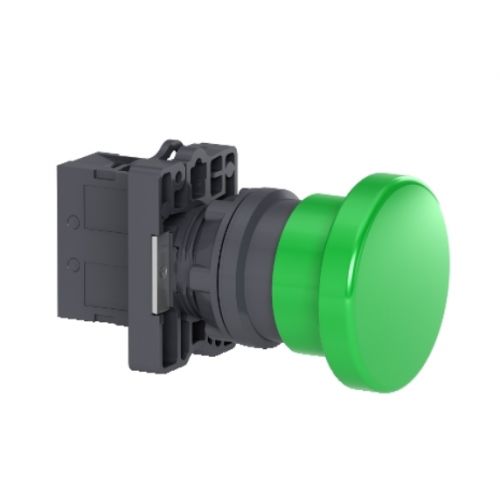 Imagem Produto BOTAO PLASTICO PULSO COGUMELO 22M VERDE CABECA 40MM 1NA - SCHNEIDER INDUSTRIAL