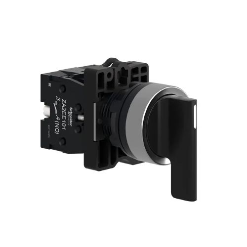Imagem Produto COMUTADOR PLASTICO PRETO 22,5 LONGA COM TRAVA 3 POSICOES 2NA - SCHNEIDER INDUSTRIAL