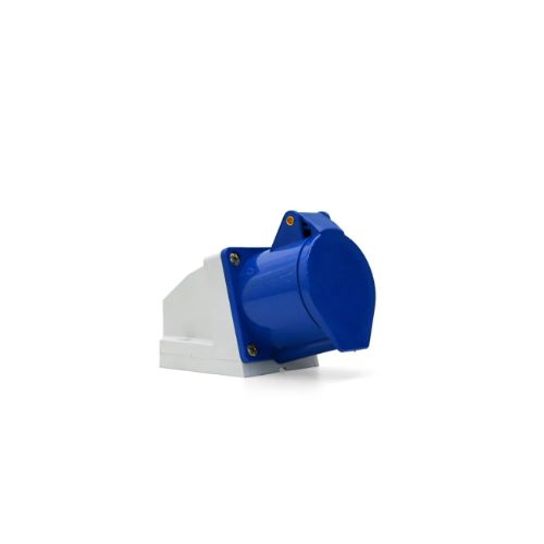 Imagem Produto TOMADA BLINDADA SOBREPOR 3 POLOS 16A 220/240V 6HORAS AZUL IP44  - STRAHL