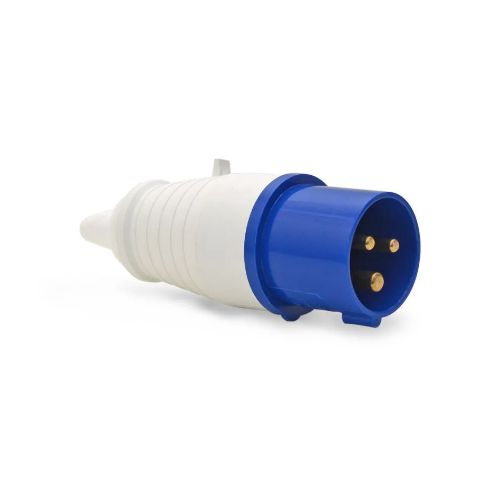 Imagem Produto PLUG BLINDADO MACHO 3 POLOS 16A 220/240V 6H AZUL IP44  - STRAHL