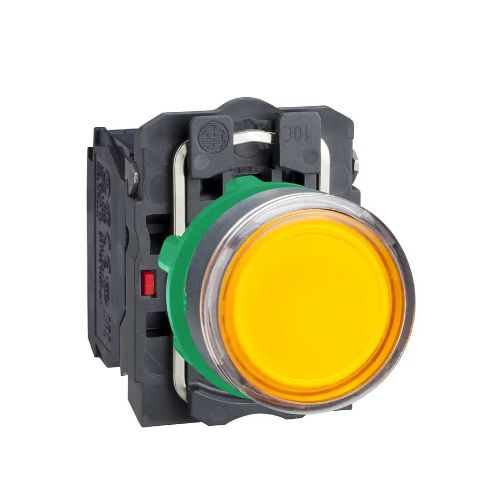 Imagem Produto BOTAO PLASTICO IMPULSO ILUMINADO 22 AMARELO REDONDO 1NA1NF 24VAC - SCHNEIDER INDUSTRIAL