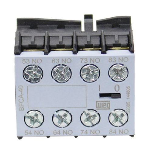 Imagem Produto BLOCO CONTATO AUXILIAR P/CONTATOR CWCA0 4NA FRONTAL BFCA-40 - WEG