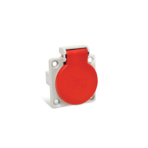 Imagem Produto TOMADA BLINDADA EMBUTIR 3 POLOS 10A 220/240V VERMELHA IP44 - STECK