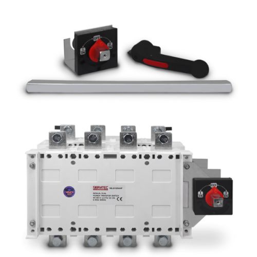 Imagem Produto CHAVE TRANSFERENCIA MANUAL REDE/GERADOR TETRAPOLAR 630A 3 POSICOES COM HASTE SGLZ4-TR-630A - SIBRATEC