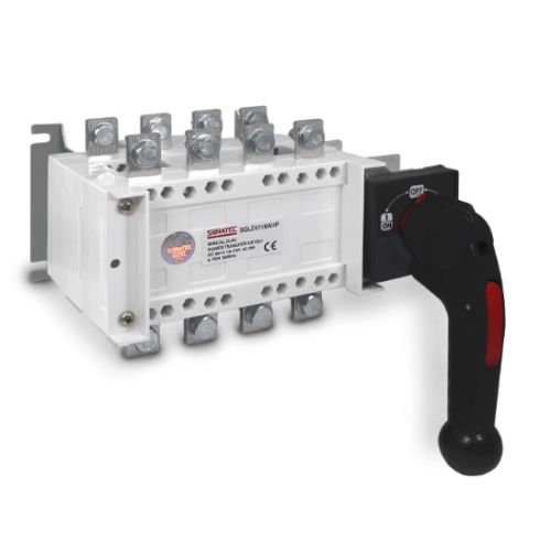 Imagem Produto CHAVE TRANSFERENCIA MANUAL REDE/GERADOR TETRAPOLAR 160A 3 POSICOES COM HASTE SGLZ4-TR-160A - SIBRATEC
