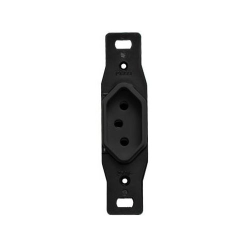 Imagem Produto TOMADA EMBUTIR 2P+T 10A VERTICAL PRETO C/HASTE P/CONDULETE - PEZZI