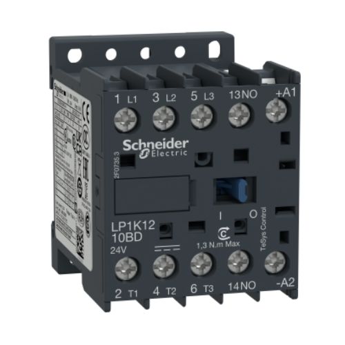 Imagem Produto MINI CONTATOR PRINCIPAL TRIPOLAR 12A 1NA 24VCC LP1K - SCHNEIDER INDUSTRIAL