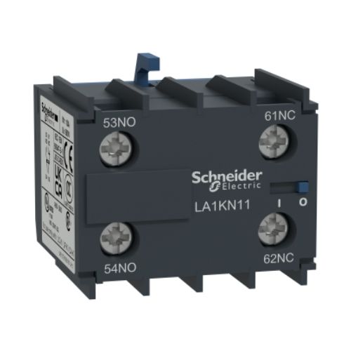 Imagem Produto BLOCO CONTATO AUXILIAR P/CONTATOR LC1K 1NA1NF FRONTAL - SCHNEIDER INDUSTRIAL