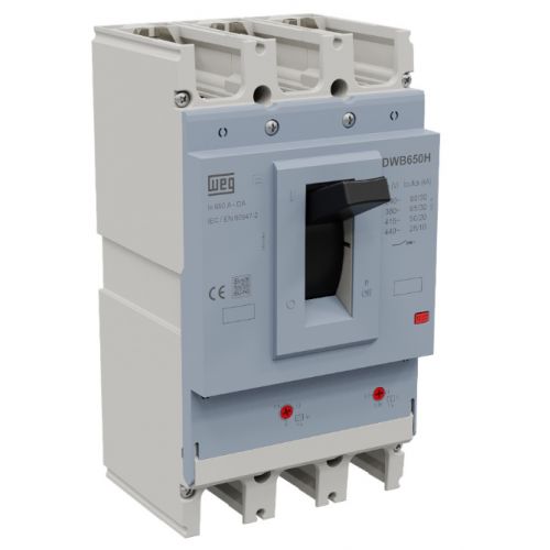 Imagem Produto DISJUNTOR CAIXA MOLDADA 3 POLOS 650A 50KA EM 380V DWB650S650-3DA - WEG