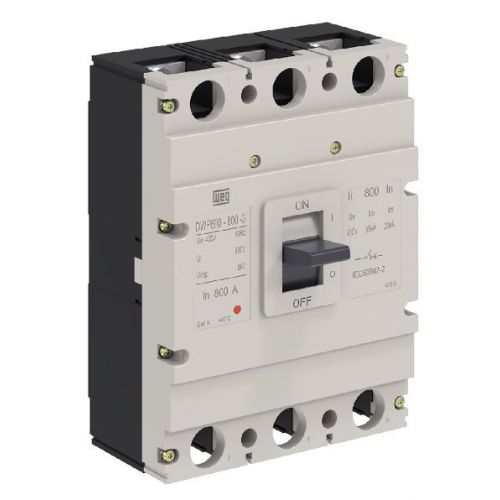 Imagem Produto DISJUNTOR CAIXA MOLDADA 3 POLOS 800A 35KA EM 380V DWP800L-800-3 - WEG