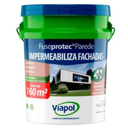 Imagem Produto IMPERMEABILIZANTE PARA PAREDE/MURO/FACHADAS 14 LITROS (14 KG) (FUSEPROTEC PAREDE) - VIAPOL