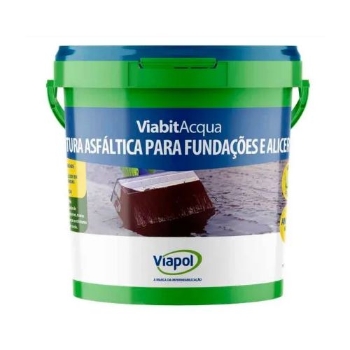 Imagem Produto PINTURA ASFALTICA PARA FUNDACOES E ALICERCES 3,6 LITROS (3,6 KG) (VIABIT ACQUA) - VIAPOL