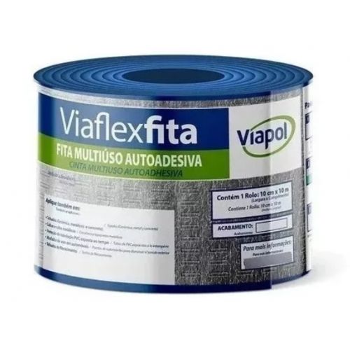 Imagem Produto FITA MULTIUSO TAPA GOTEIRA SLEEVE 10CMX10M (VIAPOL TAPA GOTEIRA SLEEVE) - VIAPOL