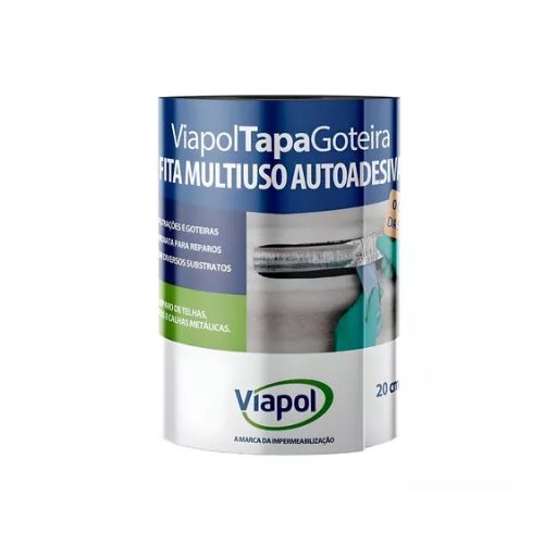 Imagem Produto FITA MULTIUSO TAPA GOTEIRA SLEEVE 20CMX10M (VIAPOL TAPA GOTEIRA SLEEVE) - VIAPOL