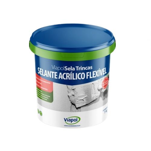 Imagem Produto SELANTE ACRILICO FLEXIVEL PARA TRINCAS BRANCO 1KG (VIAPOLSELA TRINCAS) - VIAPOL