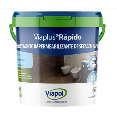 Imagem Produto REVESTIMENTO IMPERMEABILIZANTE SECAGEM RAPIDA 3,75KG (VIAPLUS RAPIDO) - VIAPOL
