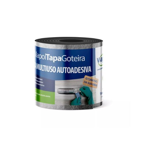 Imagem Produto FITA MULTIUSO TAPA GOTEIRA 15CMX10M (VIAPOL TAPA GOTEIRA) - VIAPOL