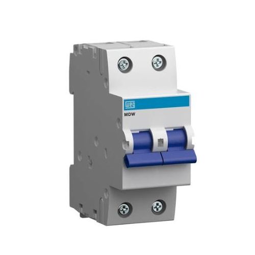 Imagem Produto DISJUNTOR DIN 2 POLOS C125 3KA/400V E 5KA/230V ICN MDW-C125-2 - WEG